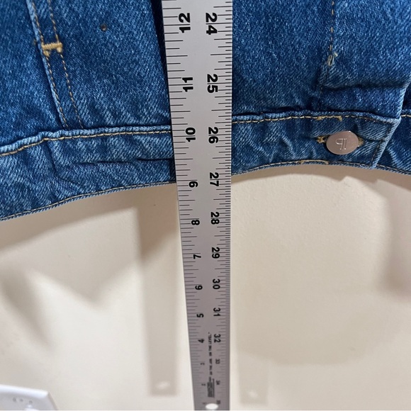 NWT Anthropologie Pilcro Weston Rhinestone Denim Boyfriend Jacket- Small country - Picture 8 of 11